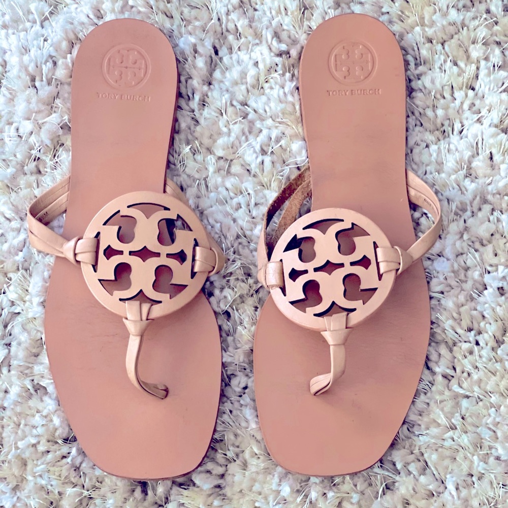 Tory Burch Square Toe Miller Sandals